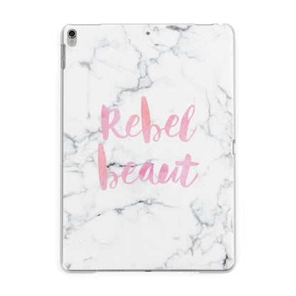 Rebel Heart Grey Marble Effect Apple iPad Silver Case