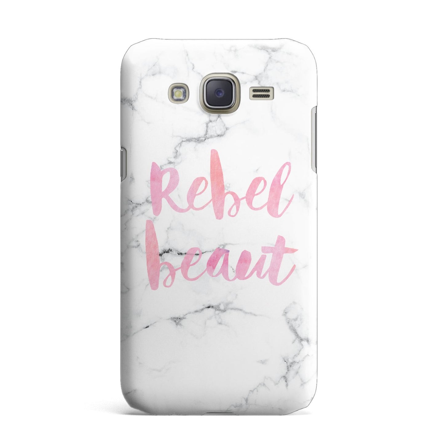 Rebel Heart Grey Marble Effect Samsung Galaxy J7 Case