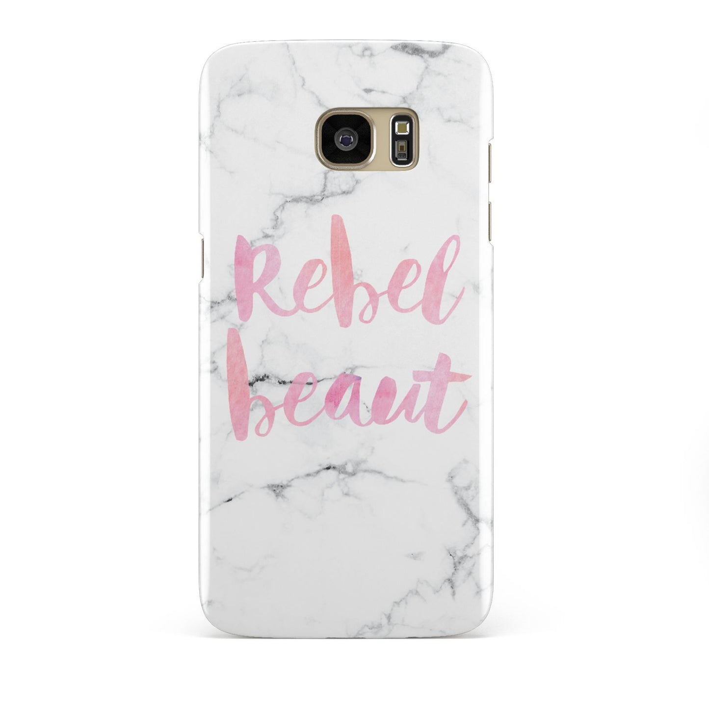 Rebel Heart Grey Marble Effect Samsung Galaxy S7 Edge Case