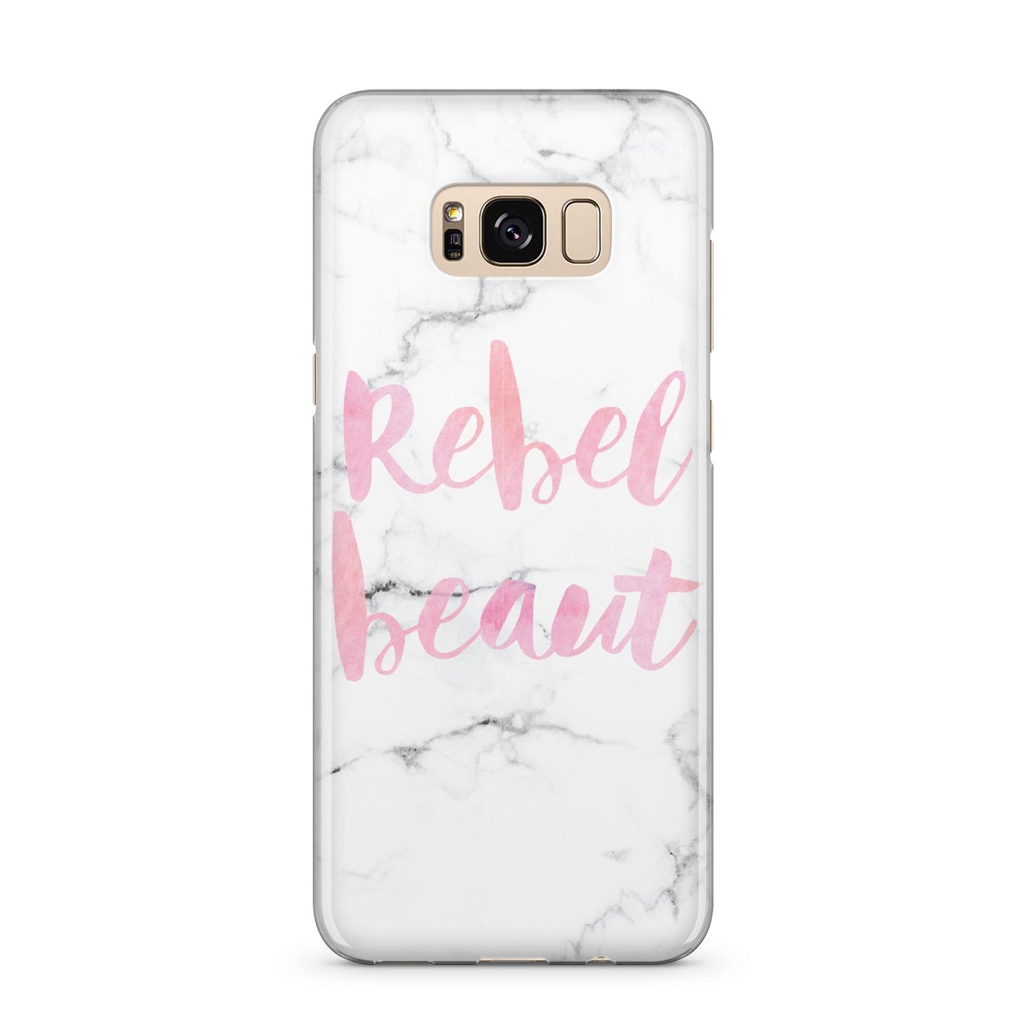 Rebel Heart Grey Marble Effect Samsung Galaxy S8 Plus Case