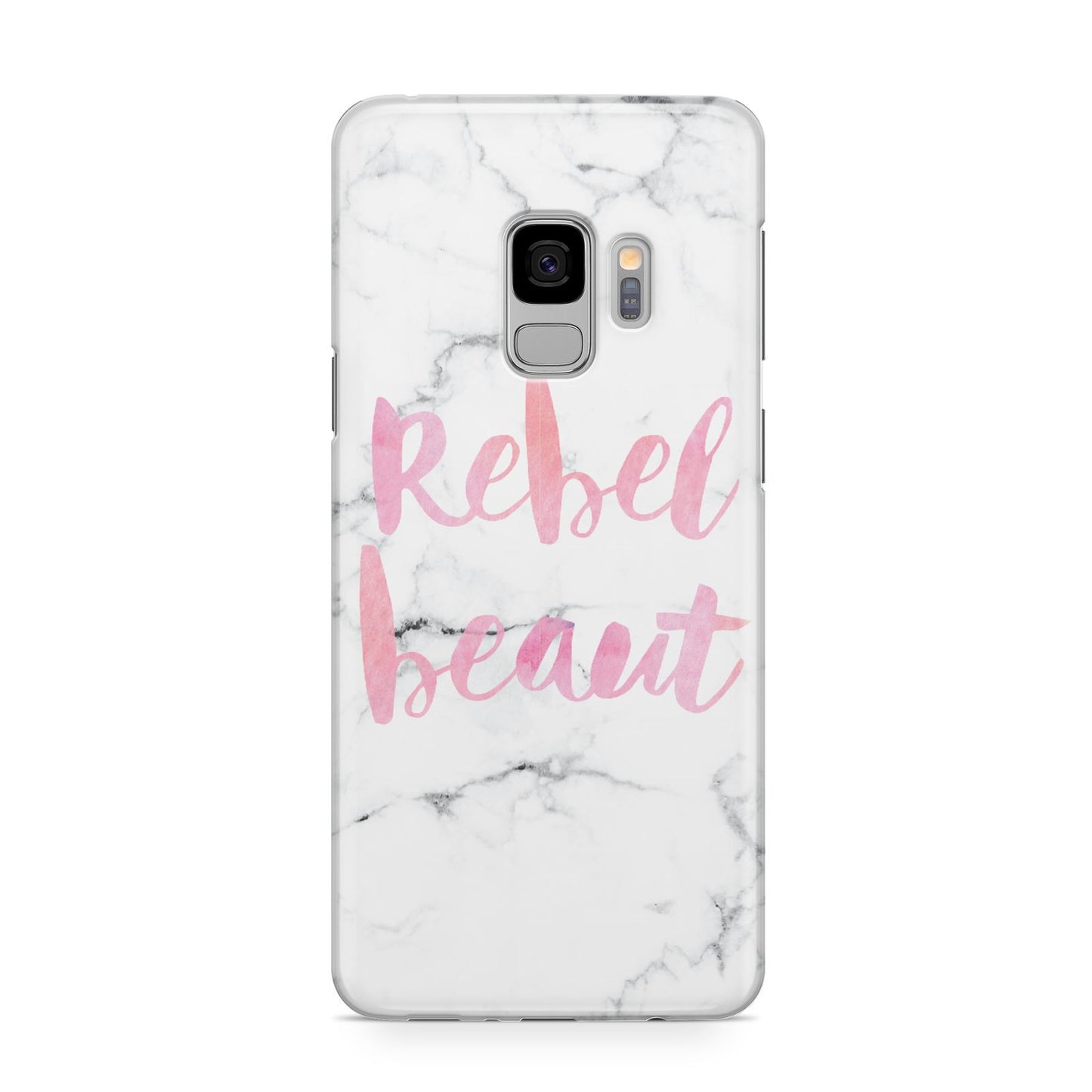 Rebel Heart Grey Marble Effect Samsung Galaxy S9 Case