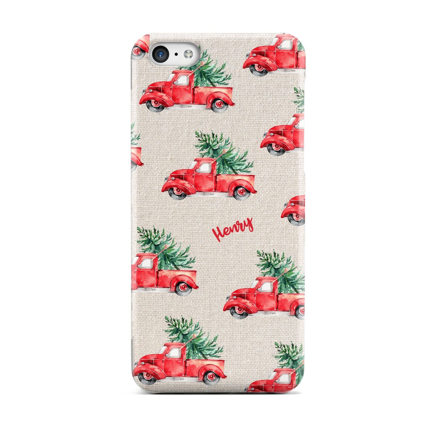 Red Christmas Truck Personalised Apple iPhone 5c Case