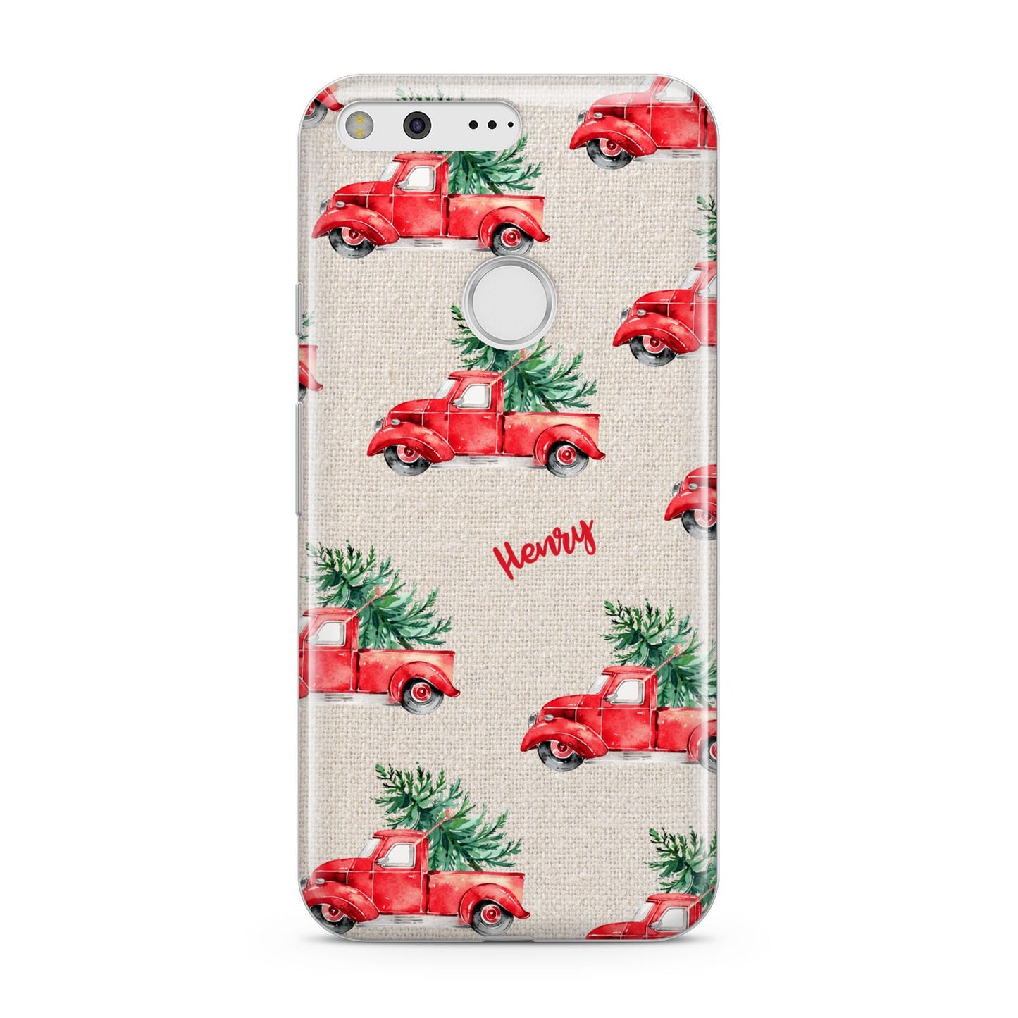 Red Christmas Truck Personalised Google Pixel Case