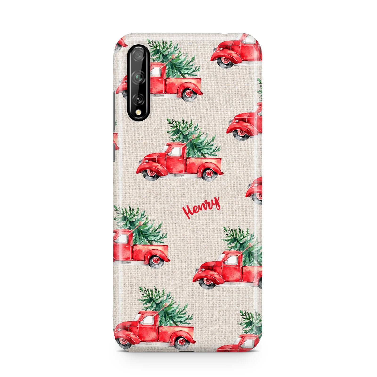 Red Christmas Truck Personalised Huawei Enjoy 10s Phone Case