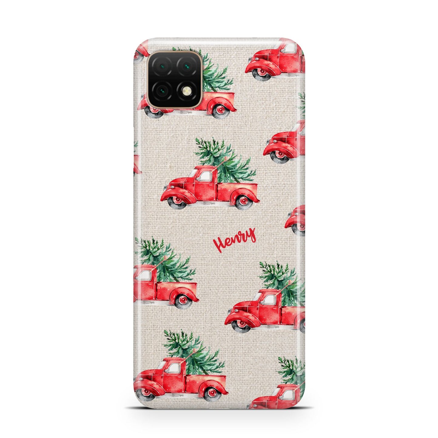 Red Christmas Truck Personalised Huawei Enjoy 20 Phone Case