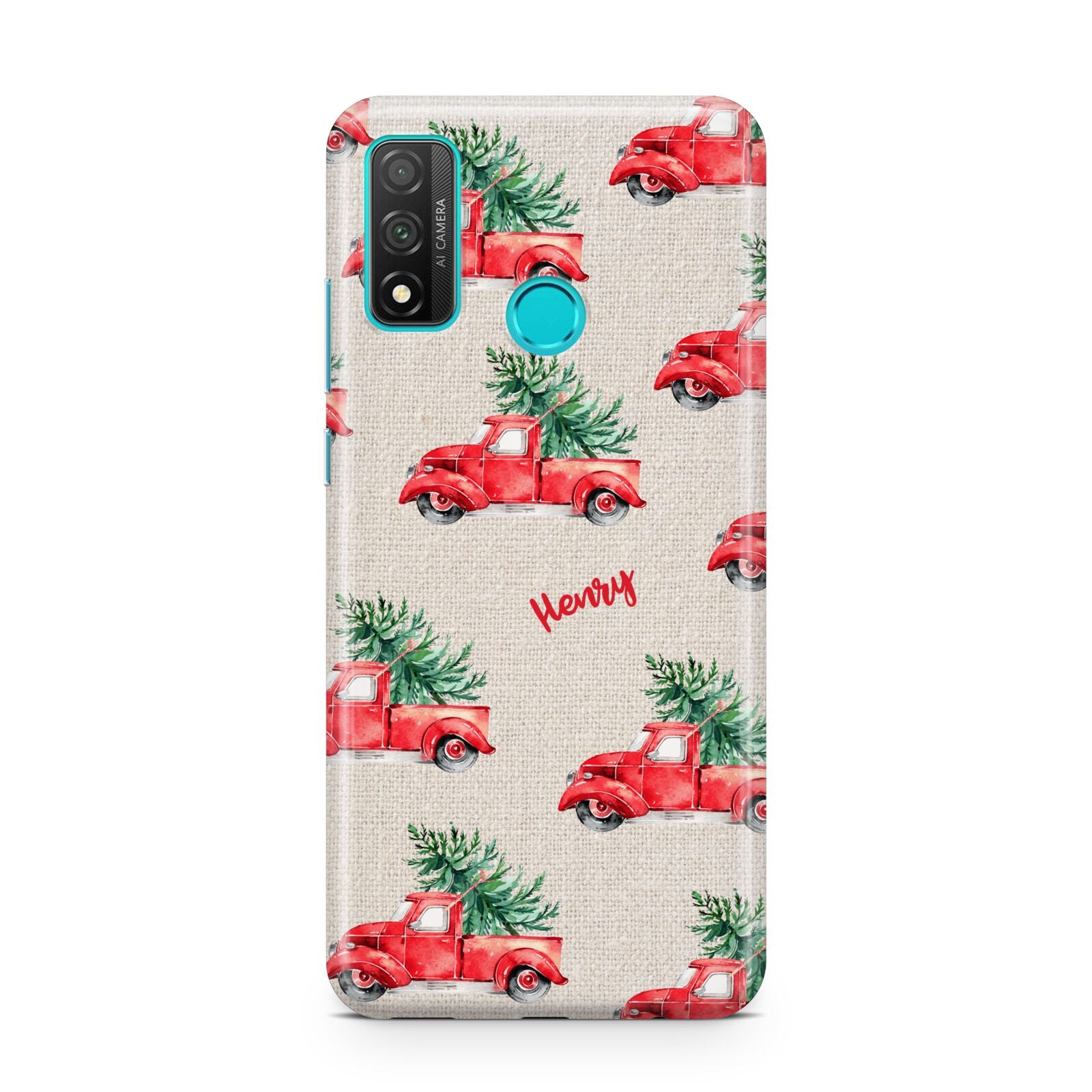 Red Christmas Truck Personalised Huawei P Smart 2020