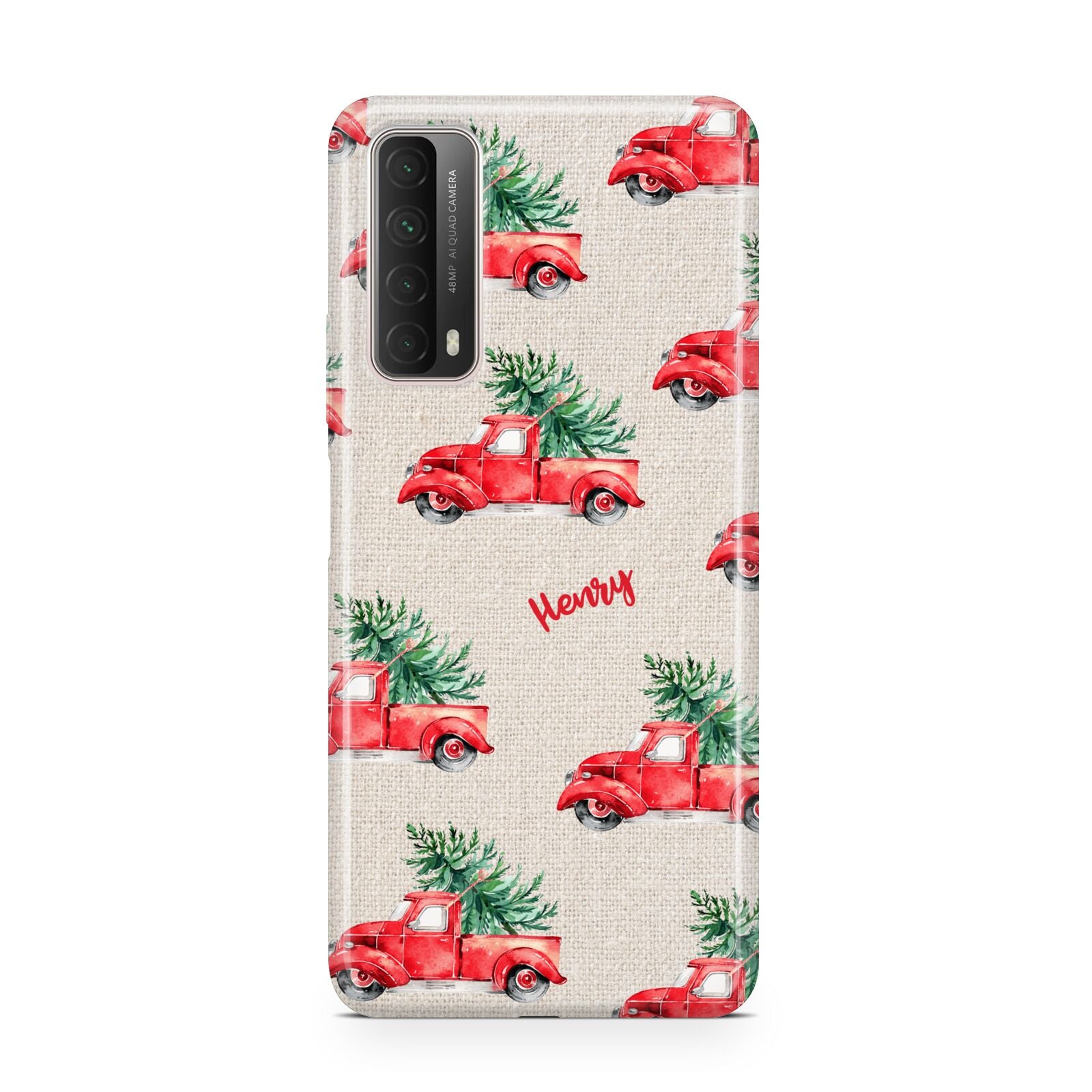 Red Christmas Truck Personalised Huawei P Smart 2021