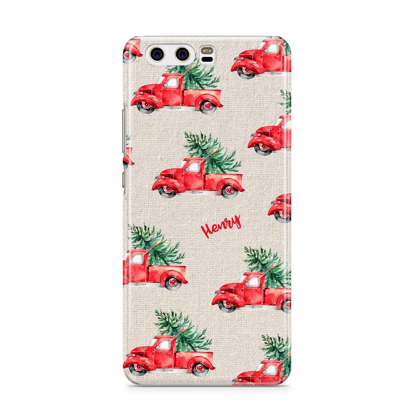 Red Christmas Truck Personalised Huawei P10 Phone Case