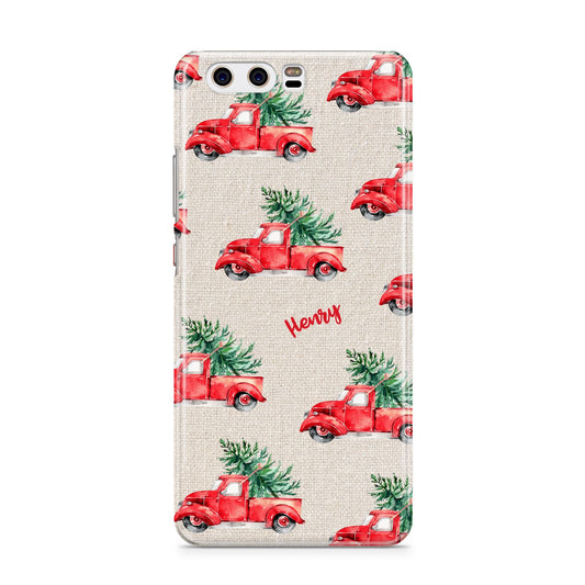 Red Christmas Truck Personalised Huawei P10 Phone Case