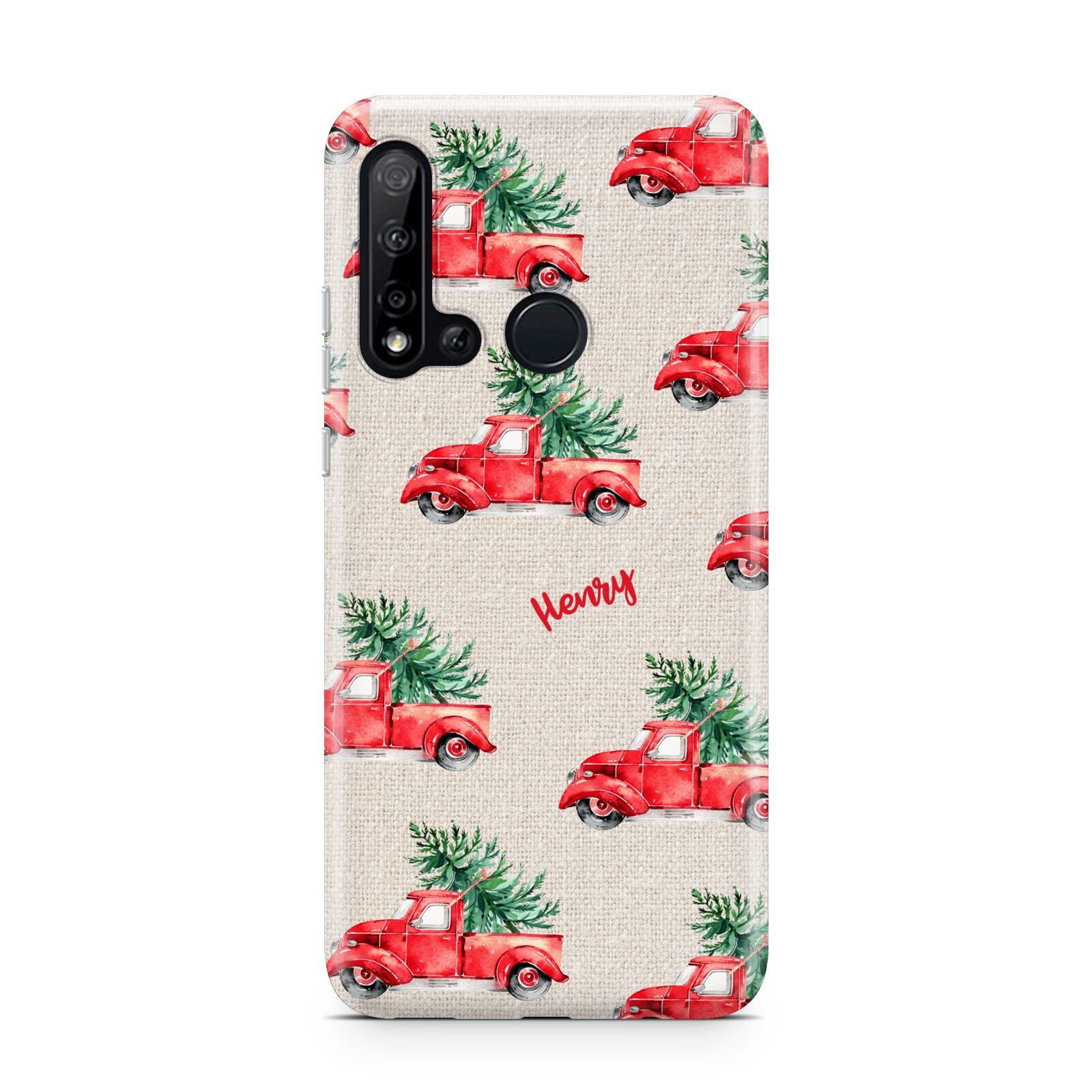 Red Christmas Truck Personalised Huawei P20 Lite 5G Phone Case