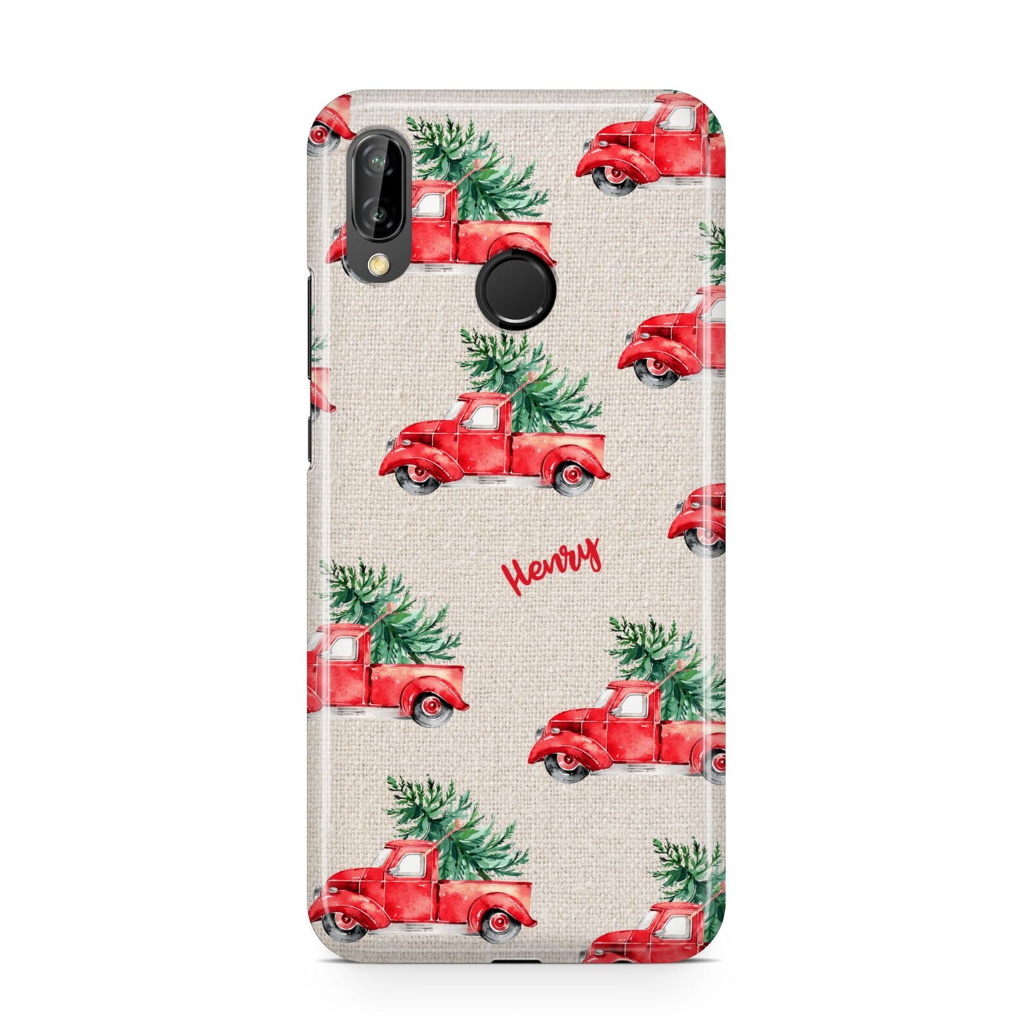 Red Christmas Truck Personalised Huawei P20 Lite Phone Case