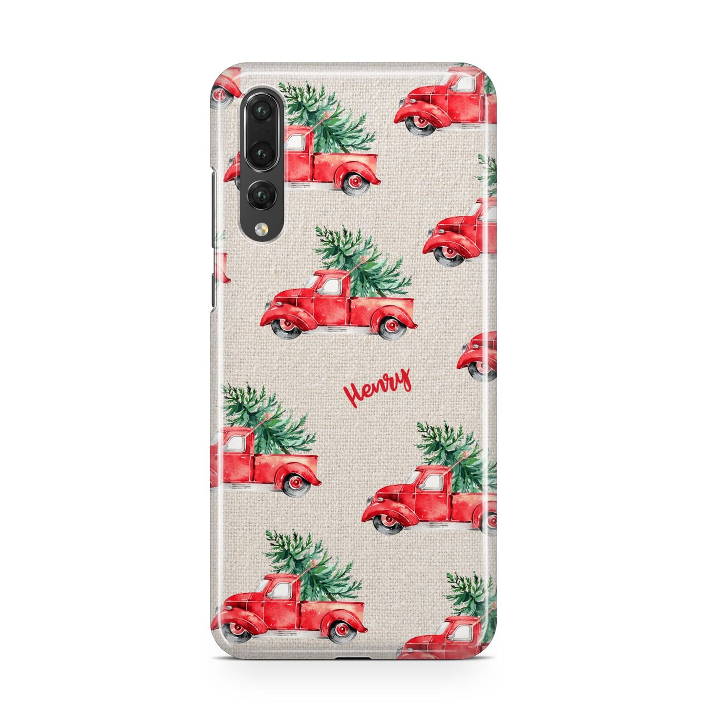 Red Christmas Truck Personalised Huawei P20 Pro Phone Case