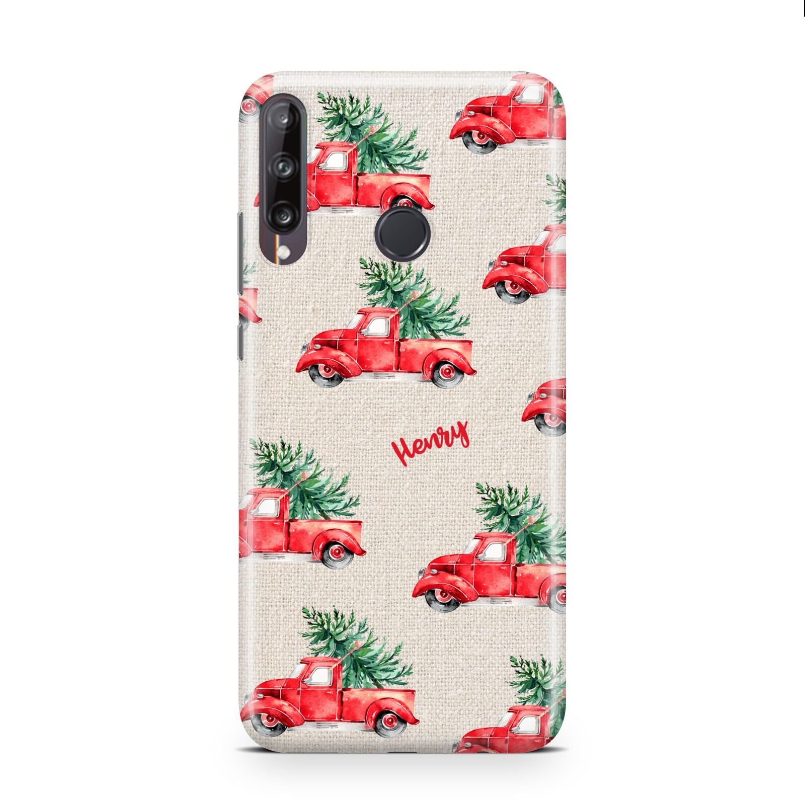 Red Christmas Truck Personalised Huawei P40 Lite E Phone Case