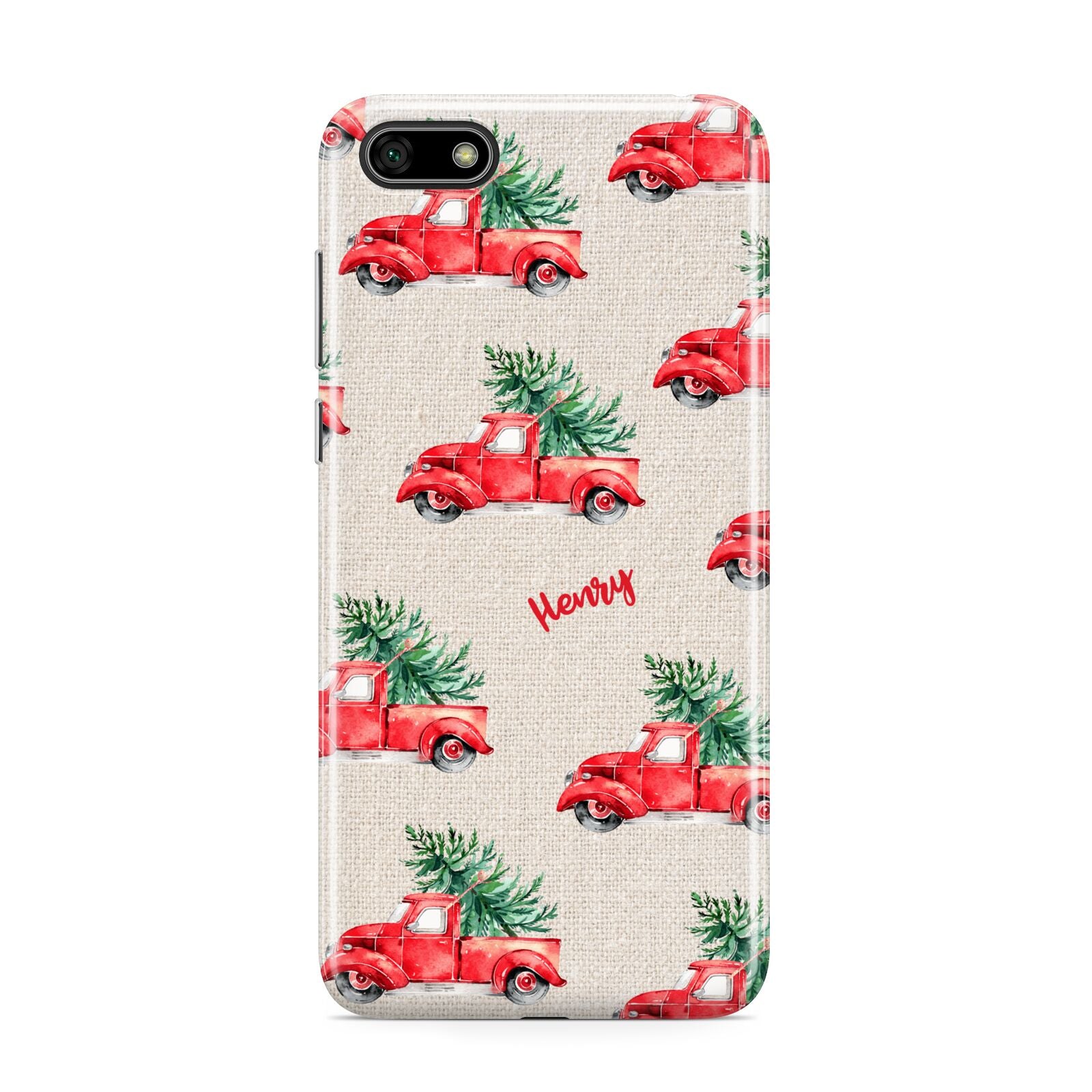 Red Christmas Truck Personalised Huawei Y5 Prime 2018 Phone Case