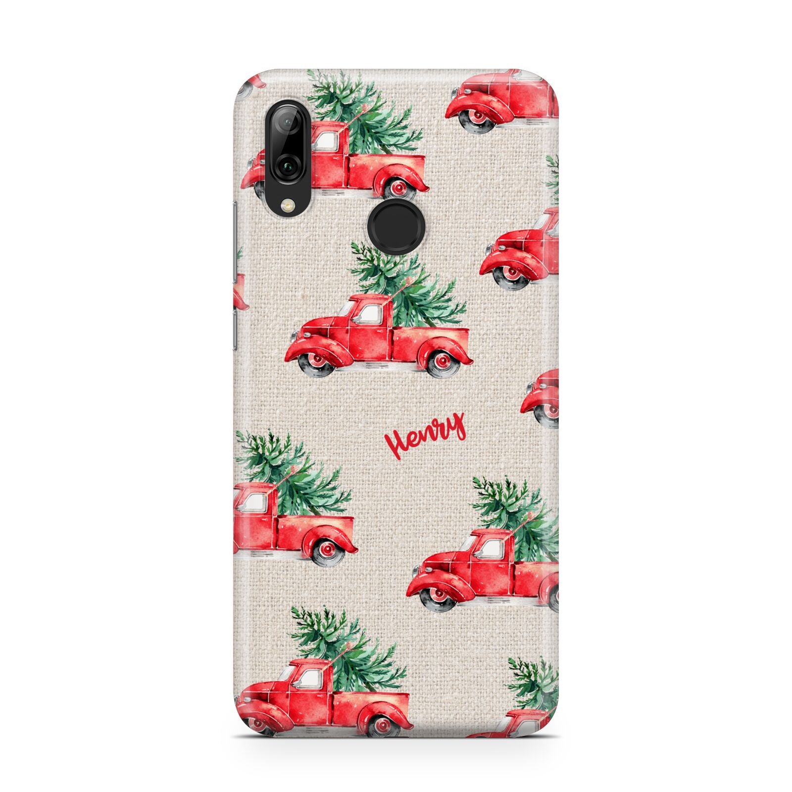 Red Christmas Truck Personalised Huawei Y7 2019