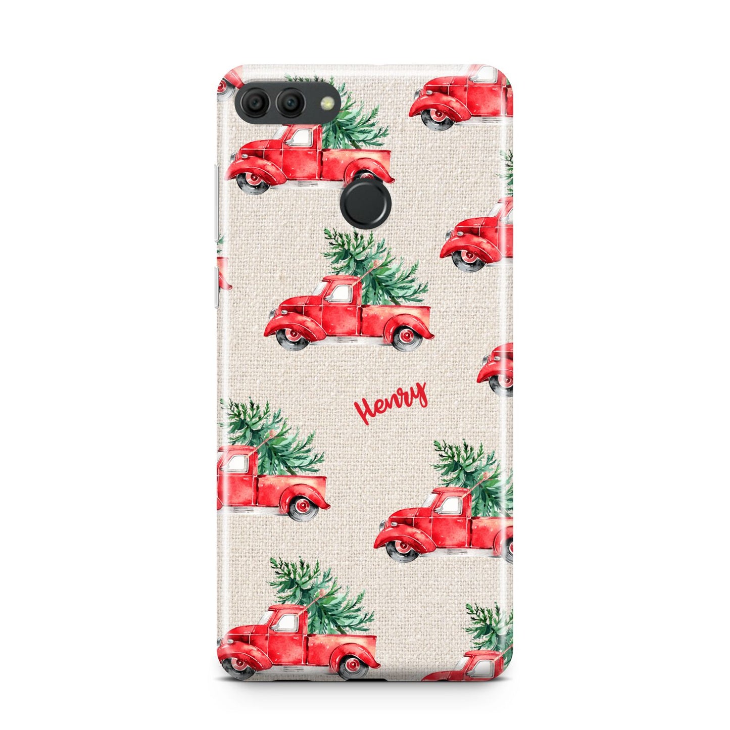 Red Christmas Truck Personalised Huawei Y9 2018