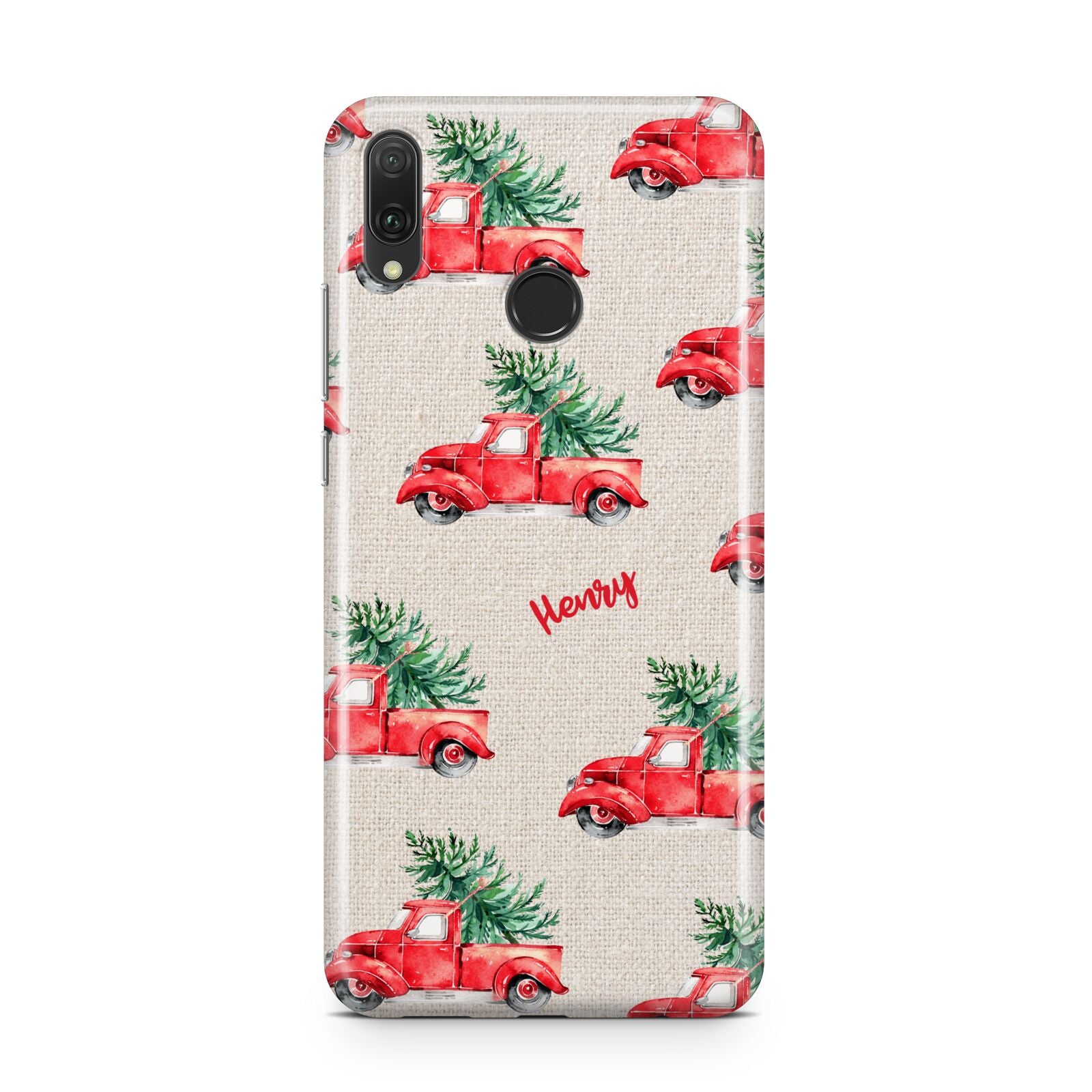 Red Christmas Truck Personalised Huawei Y9 2019