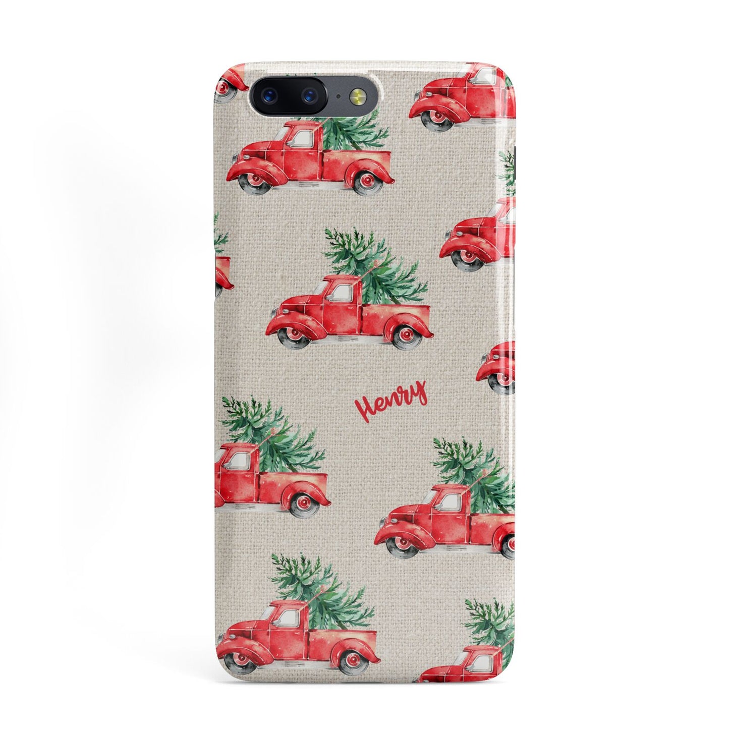 Red Christmas Truck Personalised OnePlus Case