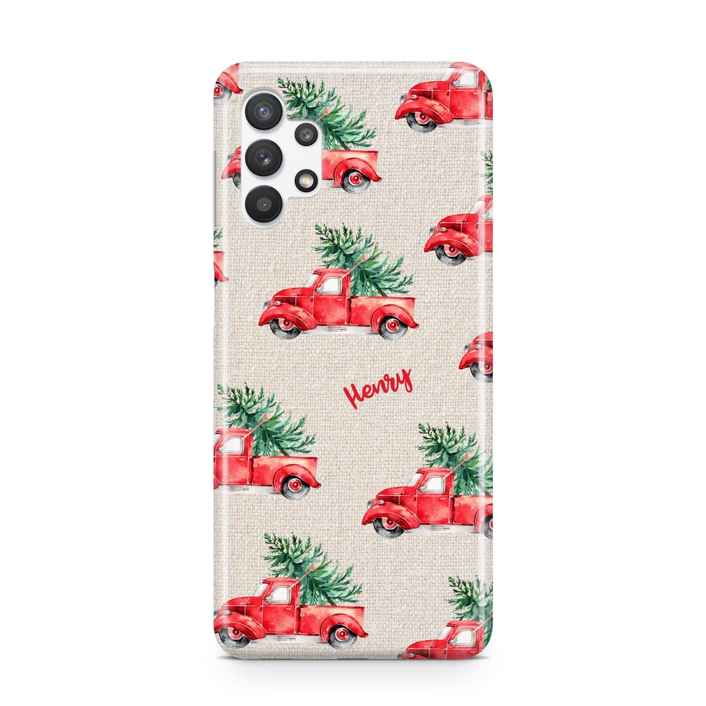 Red Christmas Truck Personalised Samsung A32 5G Case