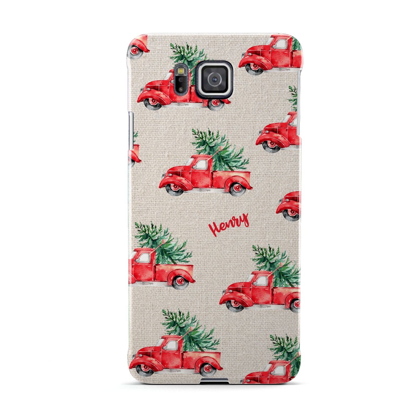 Red Christmas Truck Personalised Samsung Galaxy Alpha Case