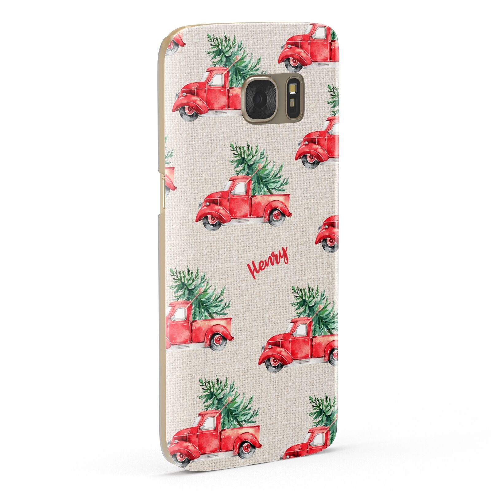 Red Christmas Truck Personalised Samsung Galaxy Case Fourty Five Degrees