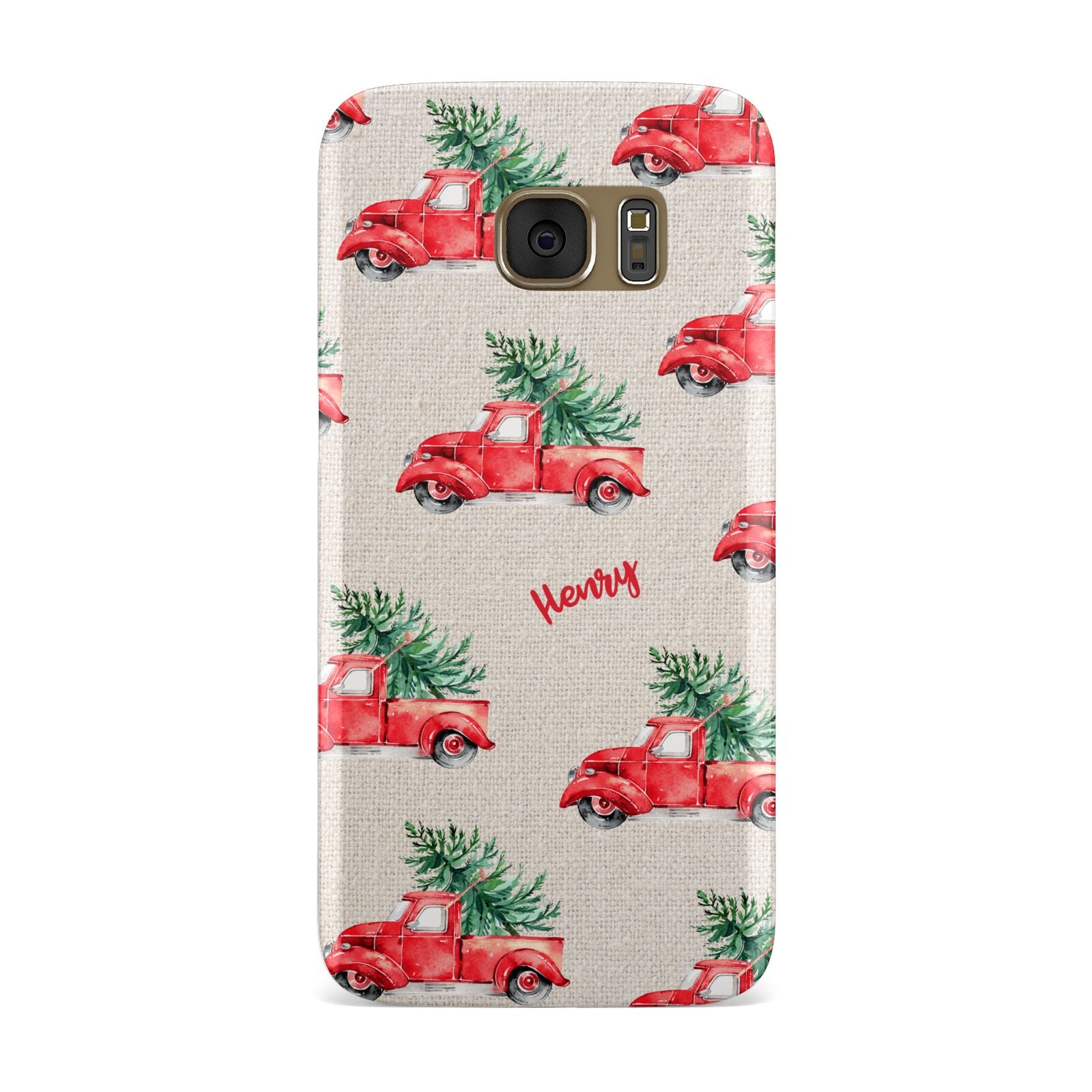 Red Christmas Truck Personalised Samsung Galaxy Case