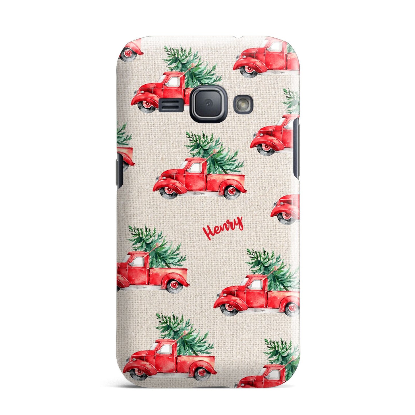 Red Christmas Truck Personalised Samsung Galaxy J1 2016 Case