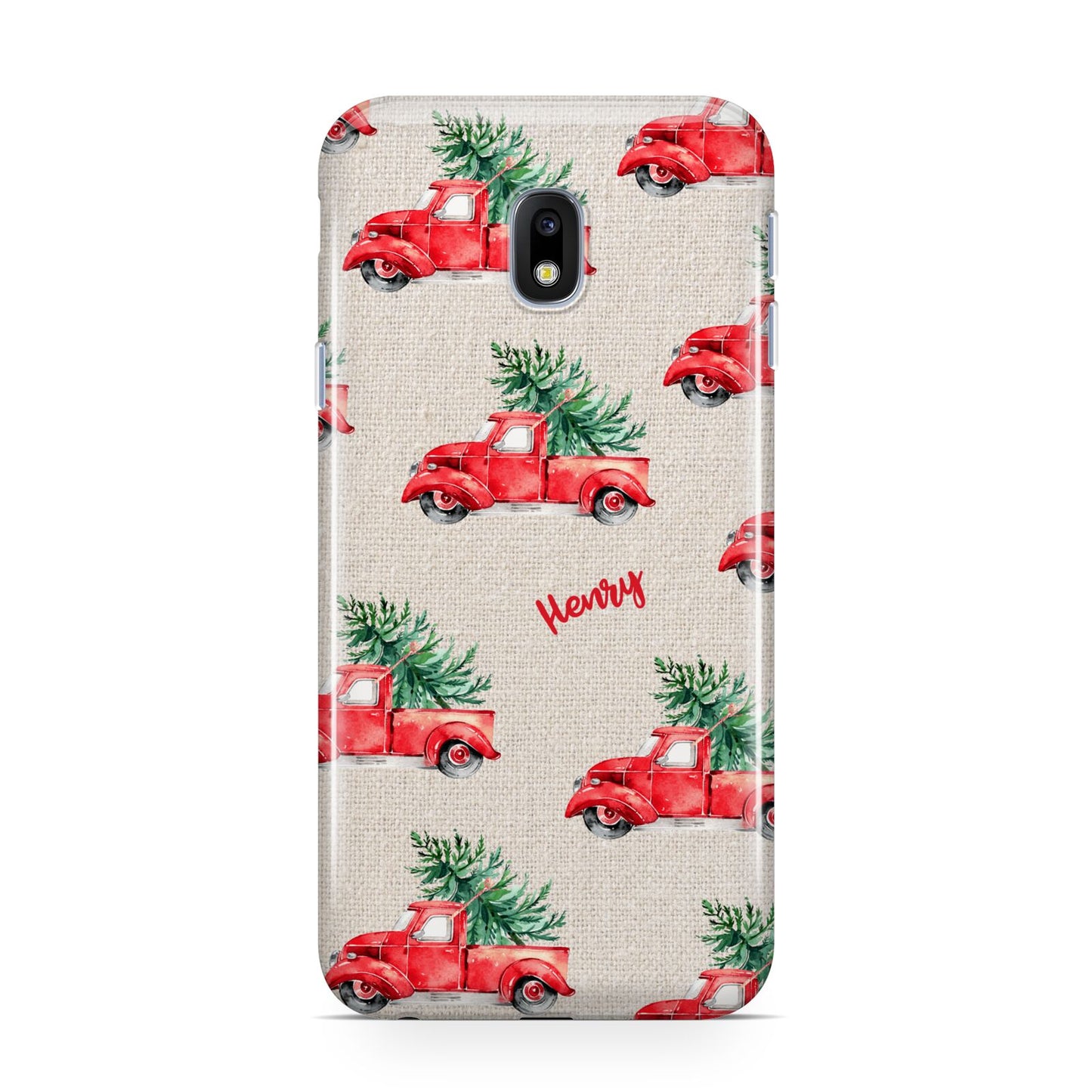 Red Christmas Truck Personalised Samsung Galaxy J3 2017 Case