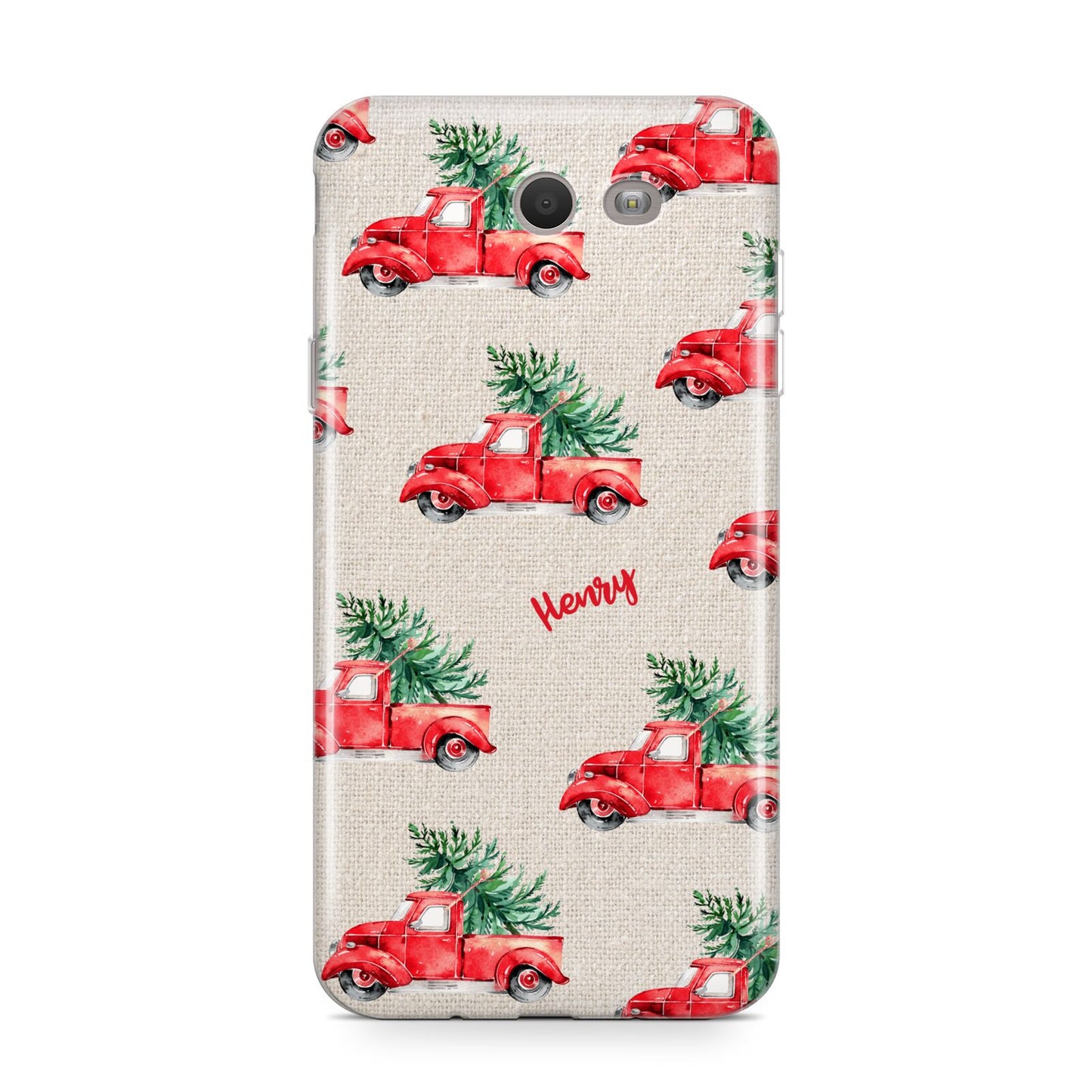 Red Christmas Truck Personalised Samsung Galaxy J7 2017 Case