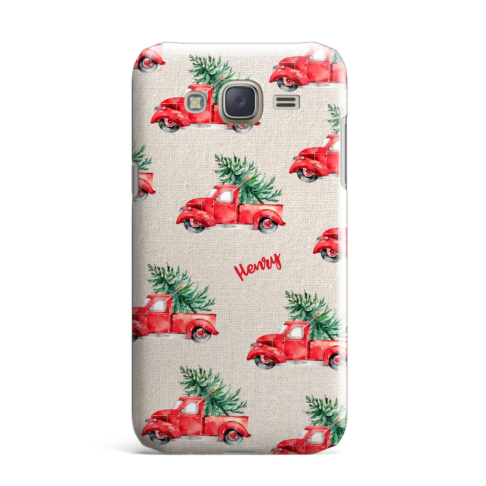 Red Christmas Truck Personalised Samsung Galaxy J7 Case