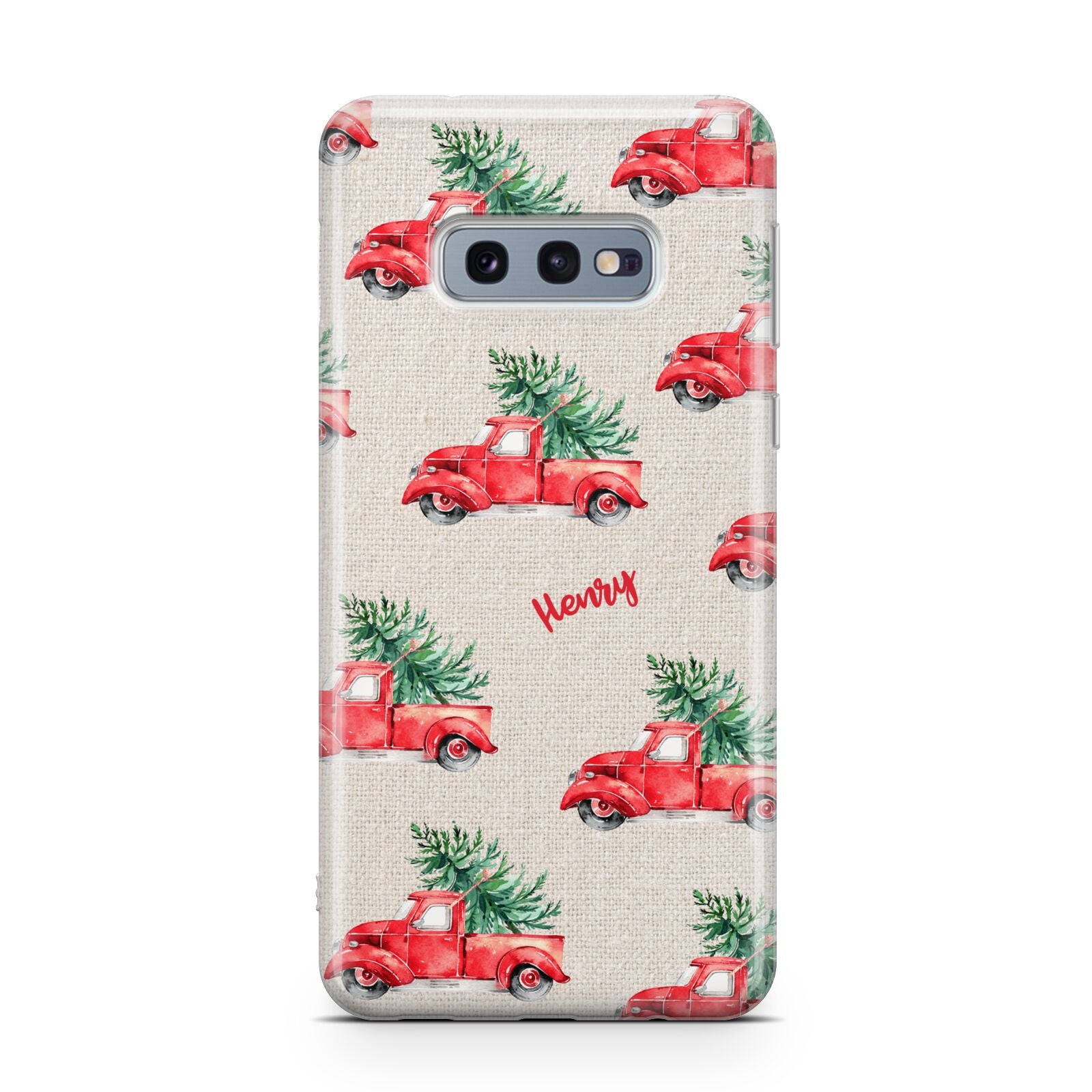 Red Christmas Truck Personalised Samsung Galaxy S10E Case