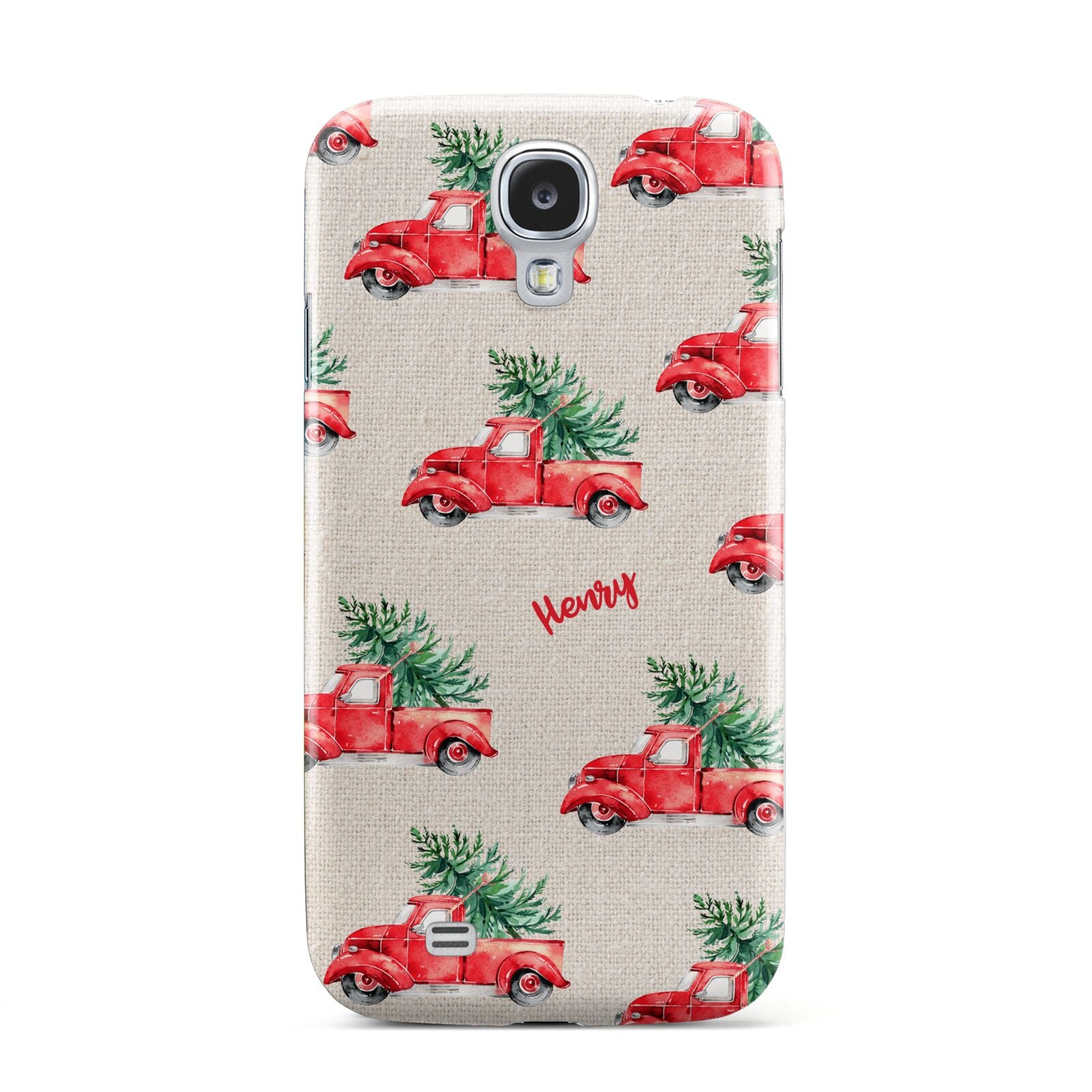 Red Christmas Truck Personalised Samsung Galaxy S4 Case