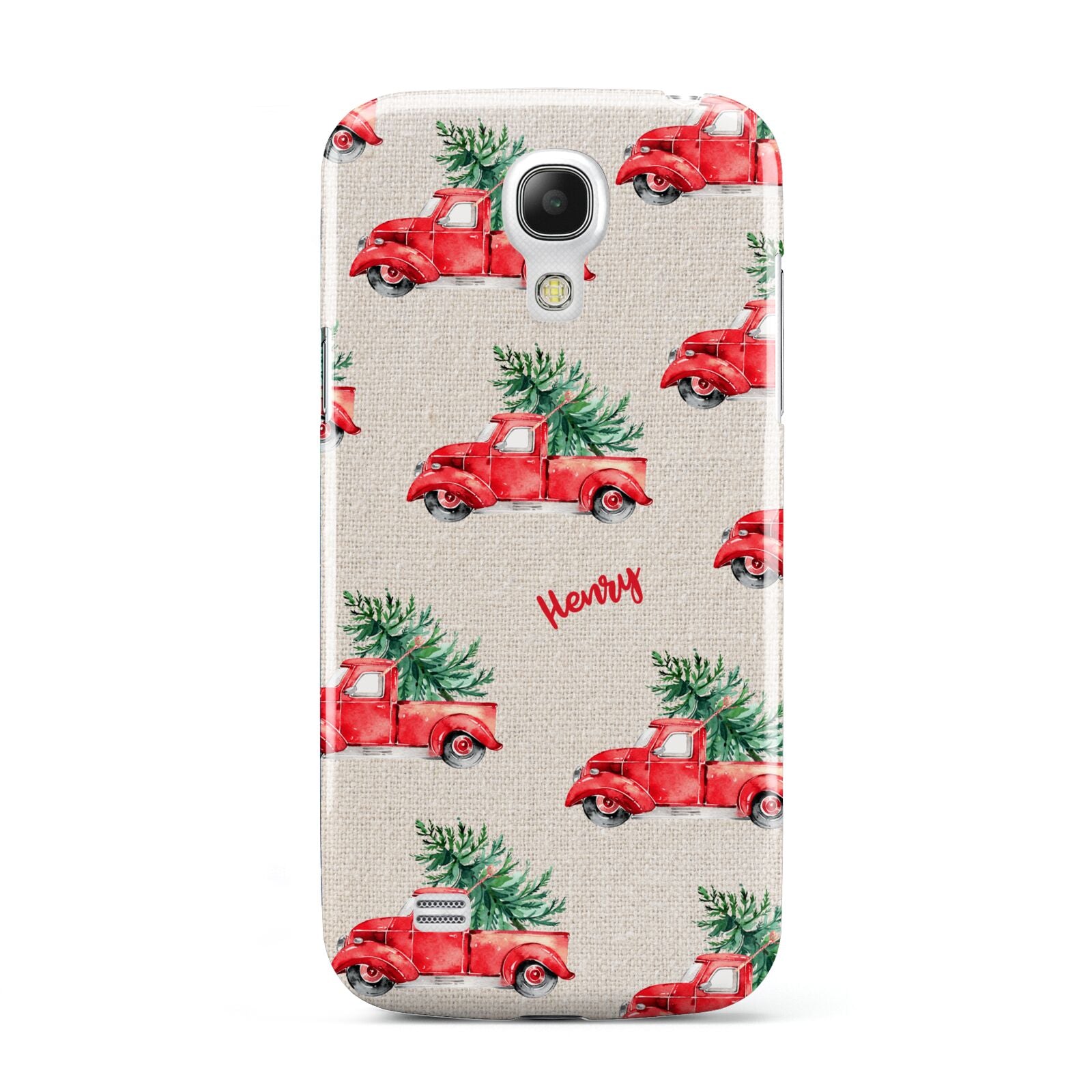 Red Christmas Truck Personalised Samsung Galaxy S4 Mini Case