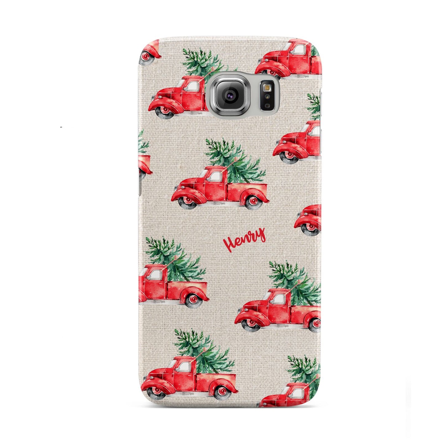 Red Christmas Truck Personalised Samsung Galaxy S6 Case