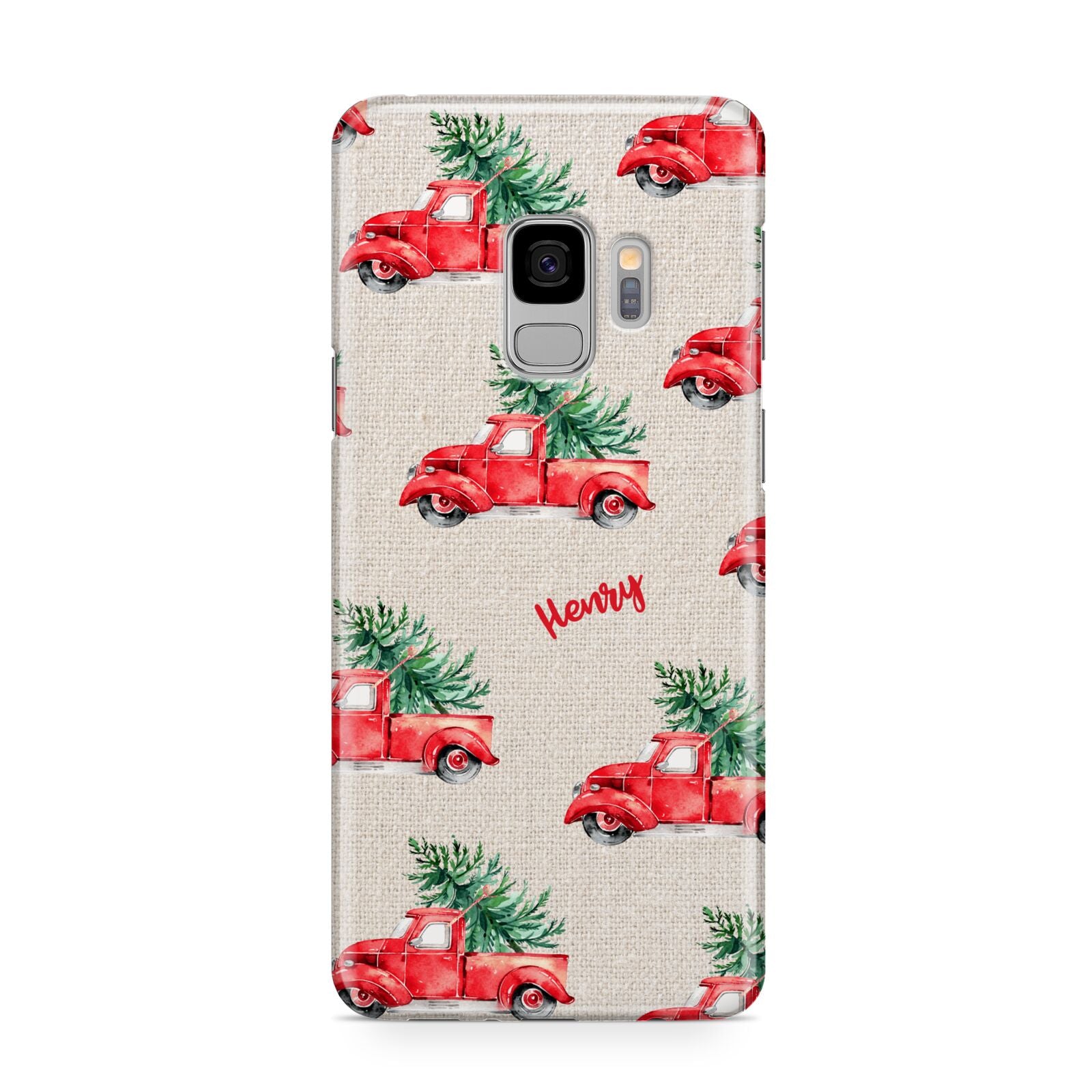 Red Christmas Truck Personalised Samsung Galaxy S9 Case