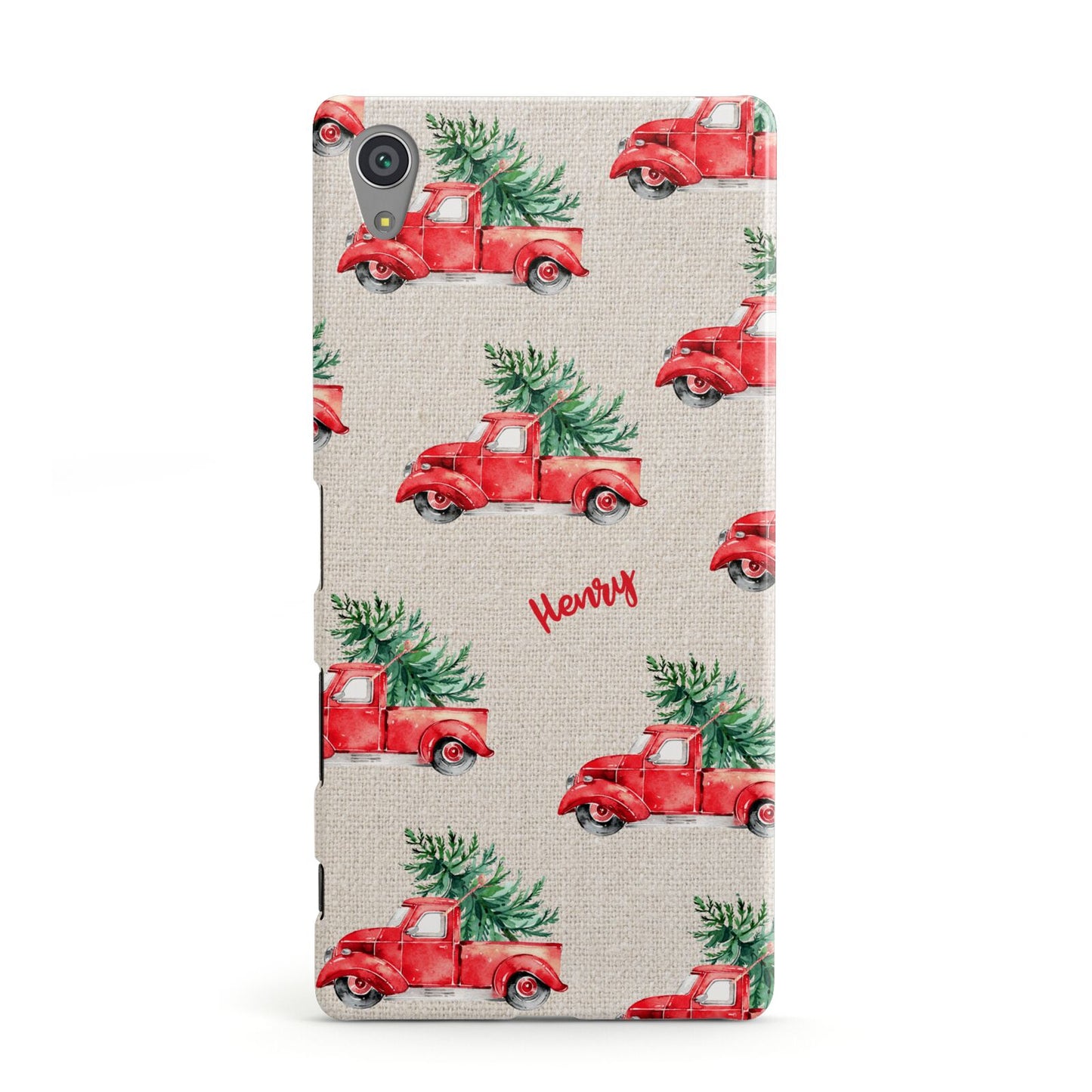 Red Christmas Truck Personalised Sony Xperia Case