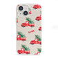 Red Christmas Truck Personalised iPhone 13 Mini Clear Bumper Case