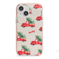 Red Christmas Truck Personalised iPhone 13 Mini TPU Impact Case with Pink Edges