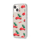 Red Christmas Truck Personalised iPhone 14 Clear Tough Case Starlight Angled Image