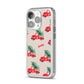 Red Christmas Truck Personalised iPhone 14 Pro Clear Tough Case Silver Angled Image