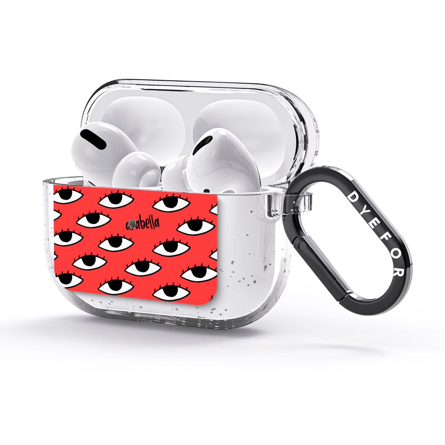 Red Eyes Custom AirPods Glitter Case 3rd Gen Side Image