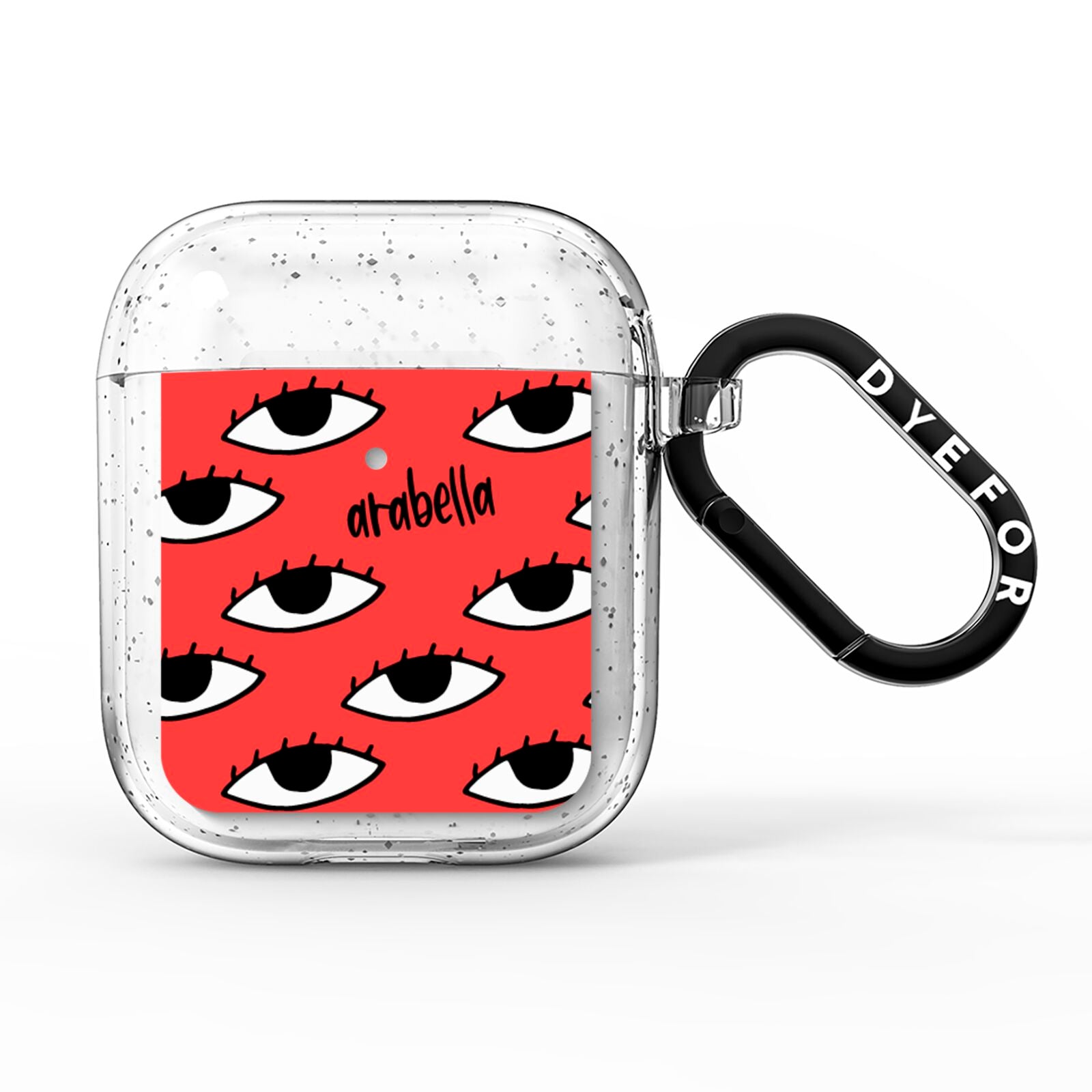 Red Eyes Custom AirPods Glitter Case