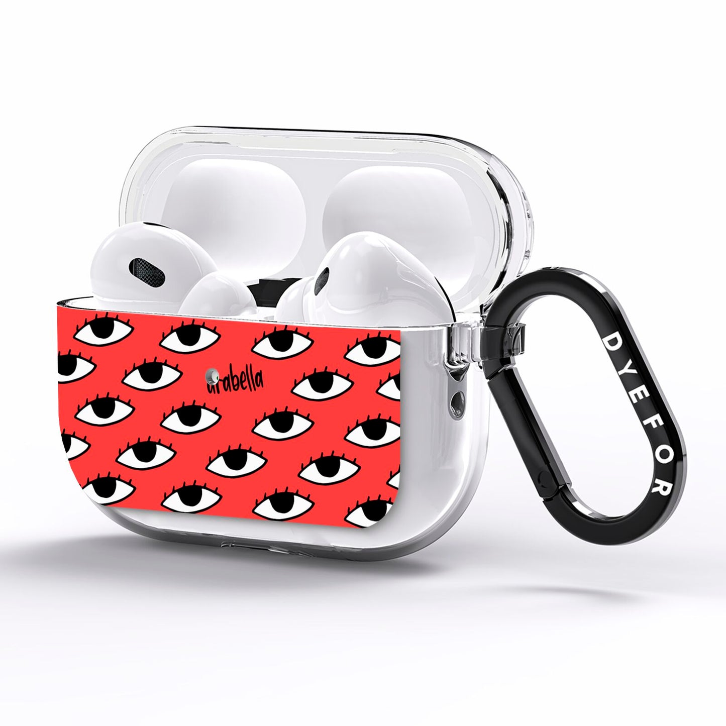 Red Eyes Custom AirPods Pro Clear Case Side Image