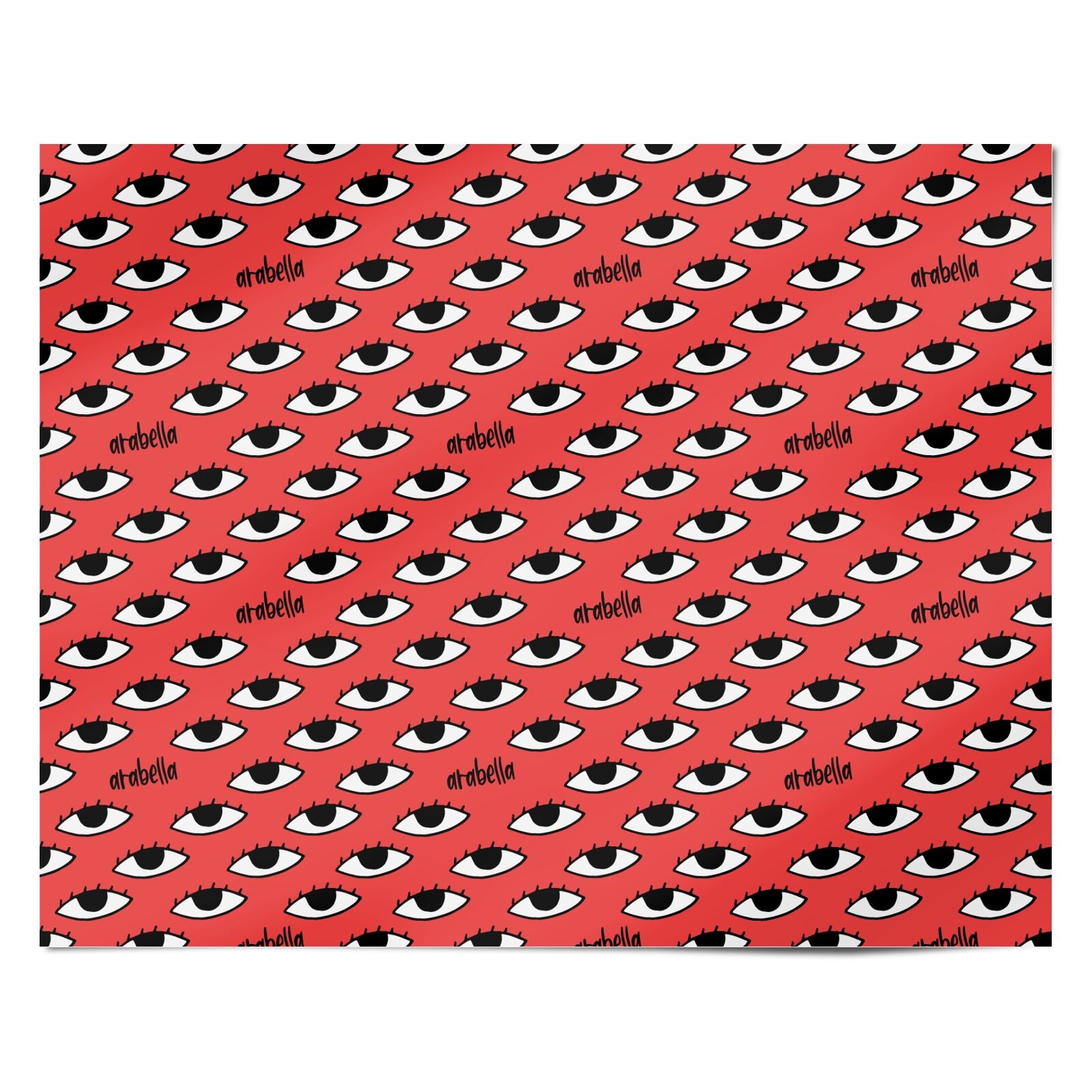 Red Eyes Custom Personalised Wrapping Paper Alternative