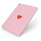 Red Heart Apple iPad Case on Gold iPad Side View