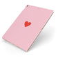 Red Heart Apple iPad Case on Rose Gold iPad Side View