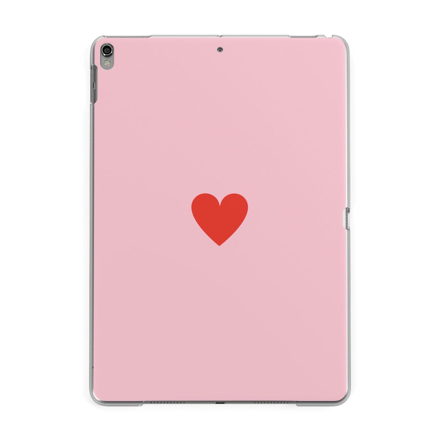 Red Heart Apple iPad Grey Case