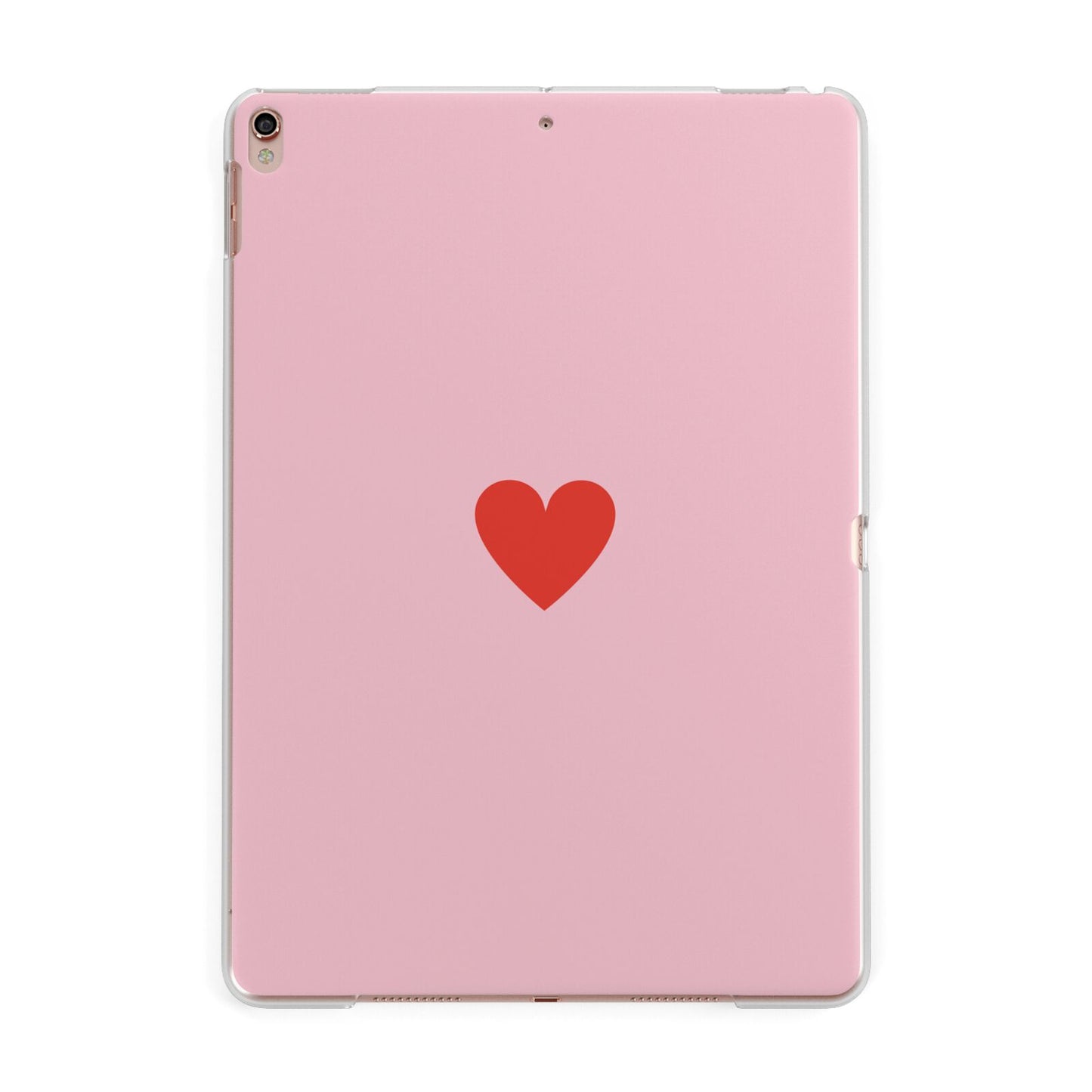 Red Heart Apple iPad Rose Gold Case