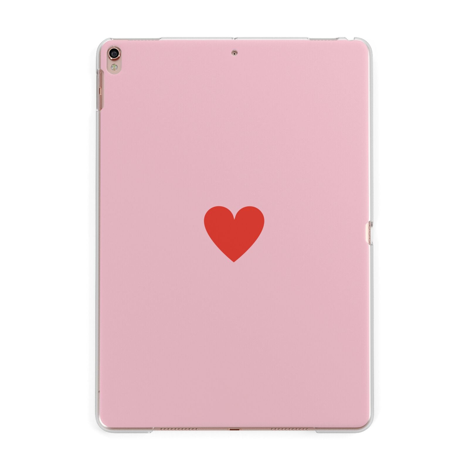 Red Heart Apple iPad Rose Gold Case