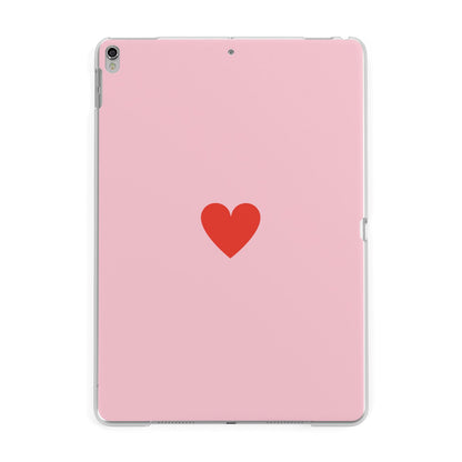 Red Heart Apple iPad Silver Case